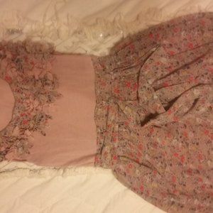 Anthropology adorably frilly and floral dress